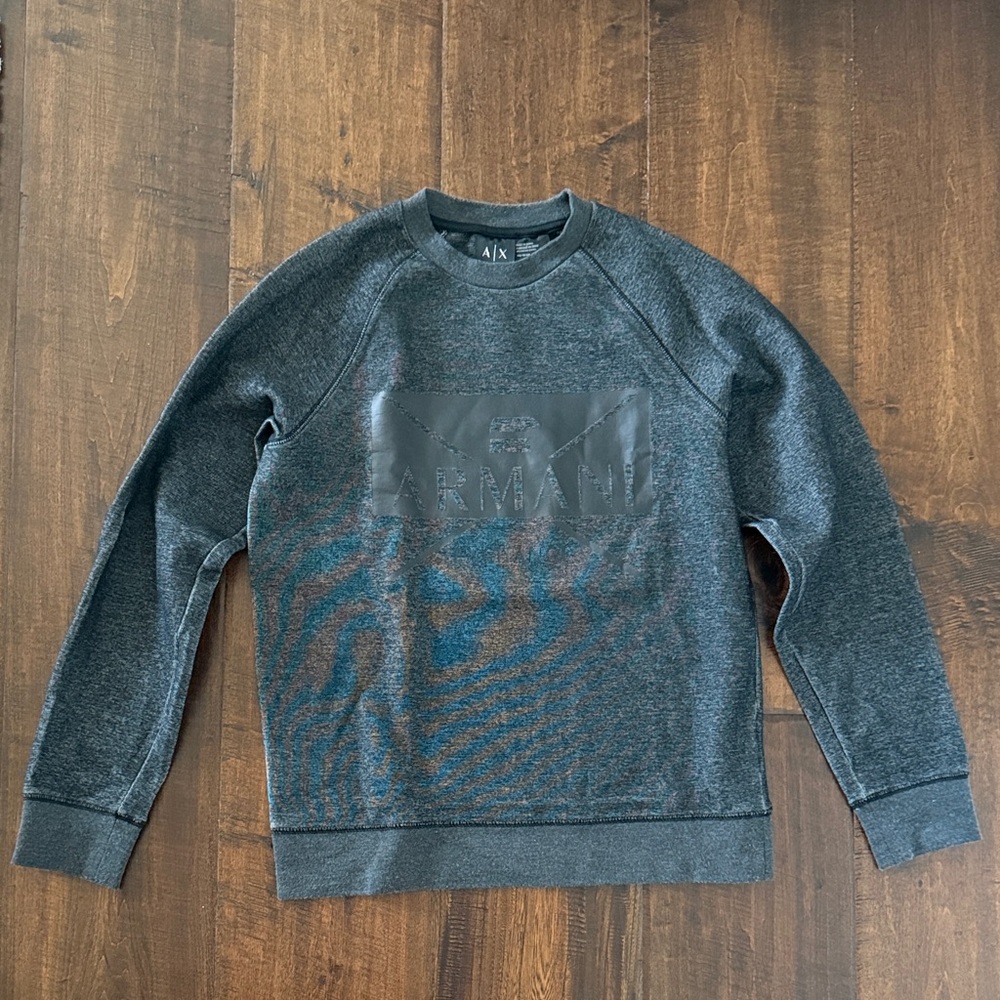 Armani Exchange Men's Charcoal Crewneck Sweater